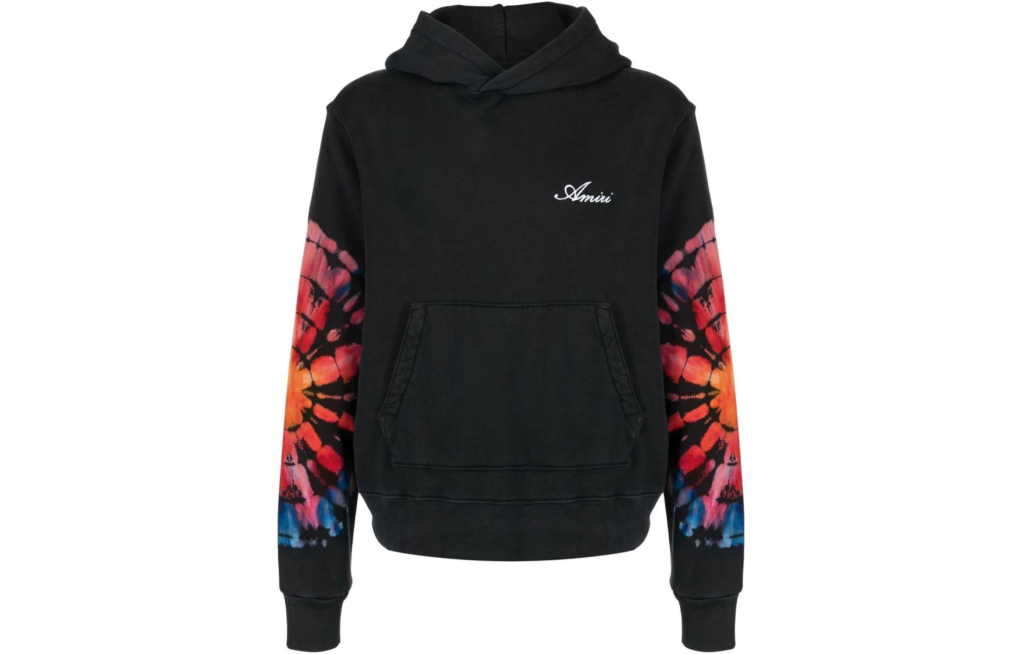 Чёрная худи AMIRI с тай-дай принтом и вышитым логотипом
Чёрная худи AMIRI с тай-дай принтом и вышитым логотипом
