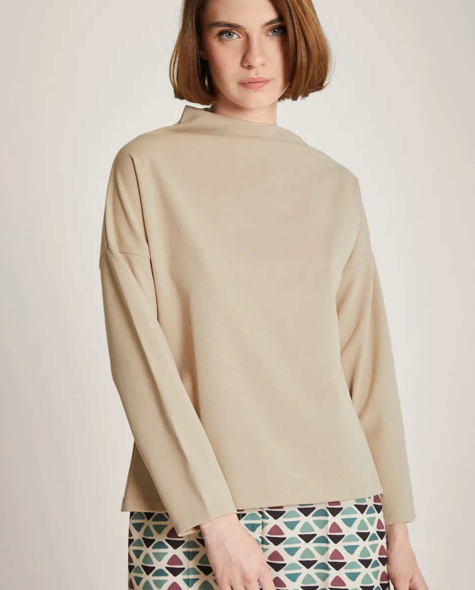 Женская футболка с длинными рукавами и воротником Perkins Trucco, бежевый
Женская футболка с длинными рукавами и воротником Perkins Trucco, бежевый