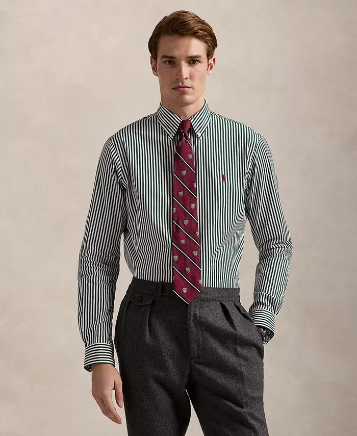 Мужская классическая полосатая поплиновая рубашка Polo Ralph Lauren, зеленый
Мужская классическая полосатая поплиновая рубашка Polo Ralph Lauren, зеленый