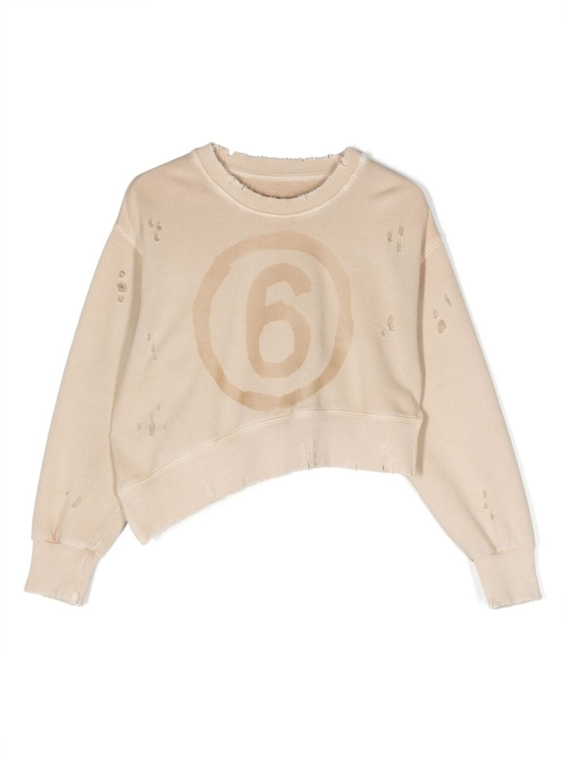 MM6 Maison Margiela Kids толстовка асимметричного кроя с эффектом потертости, нейтральный цвет
MM6 Maison Margiela Kids толстовка асимметричного кроя с эффектом потертости, нейтральный цвет