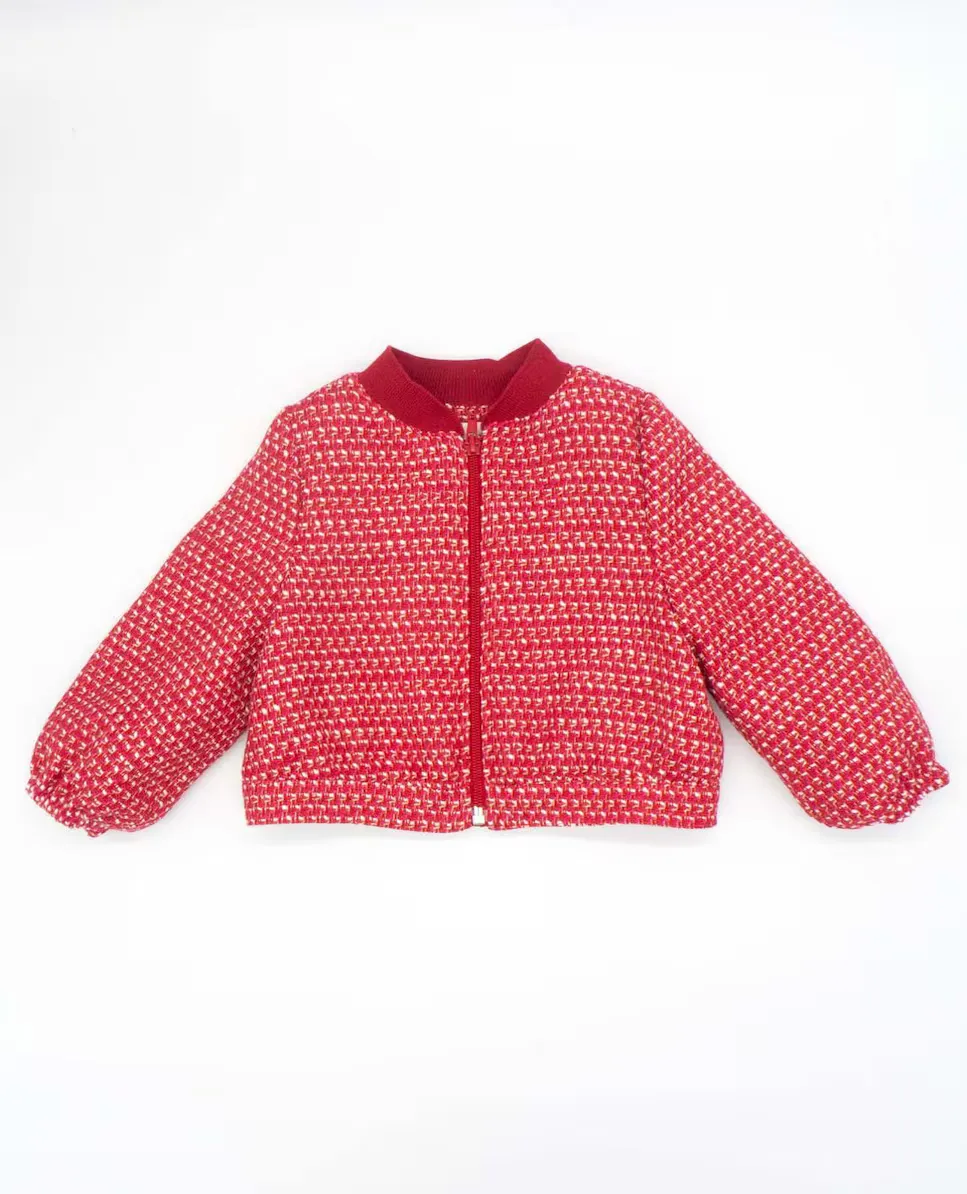 Твидовый жакет для девочки на молнии Fina Ejerique, красный
Твидовый жакет для девочки на молнии Fina Ejerique, красный