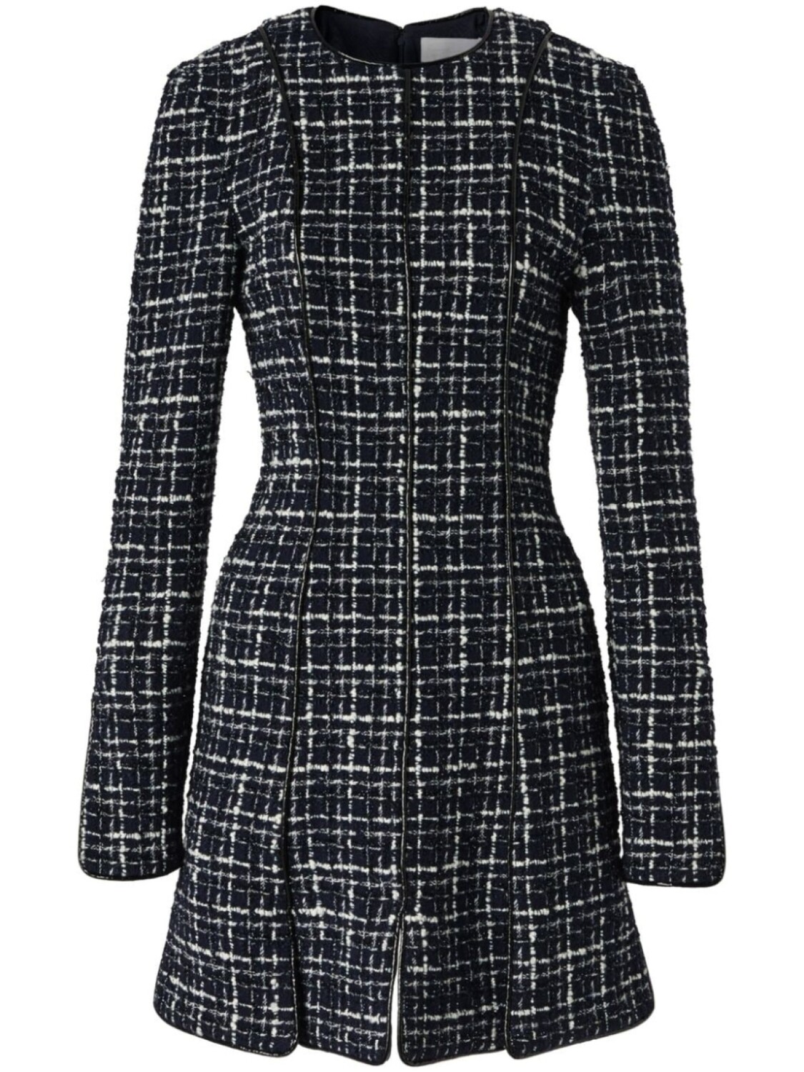 Genny мини-платье из твида в клетку, черный 
Genny мини-платье из твида в клетку, черный