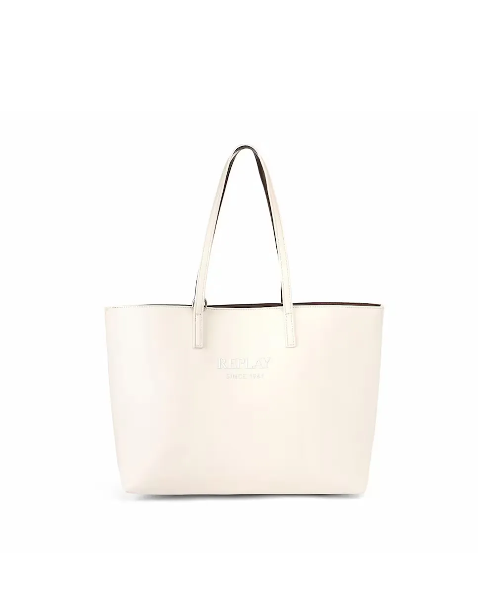Сумка-шоппер, трансформируемая в сумку через плечо Replay, натуральный 
Сумка-шоппер, трансформируемая в сумку через плечо Replay, натуральный