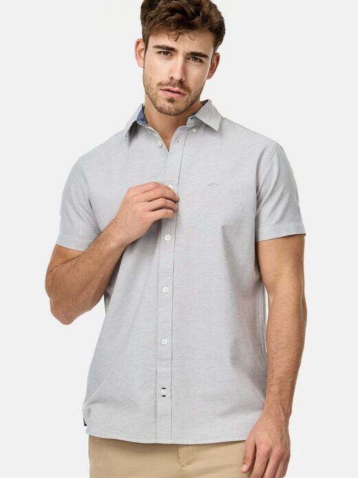 Рубашка с коротким рукавом Indicode, серый 
Рубашка с коротким рукавом Indicode, серый