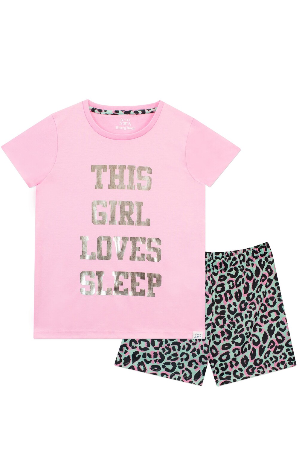 Короткая пижама со слоганом для сна Harry Bear, розовый
Короткая пижама со слоганом для сна Harry Bear, розовый