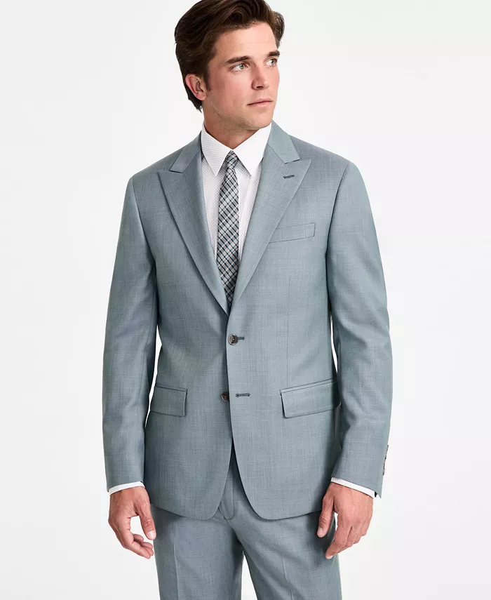 Мужской приталенный пиджак из шерстяной ткани Calvin Klein, зеленый
Мужской приталенный пиджак из шерстяной ткани Calvin Klein, зеленый