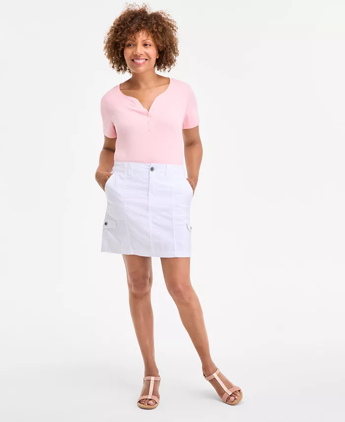 Юбка мини с завышенной талией Petite Zig Zag Style & Co, белый
Юбка мини с завышенной талией Petite Zig Zag Style & Co, белый