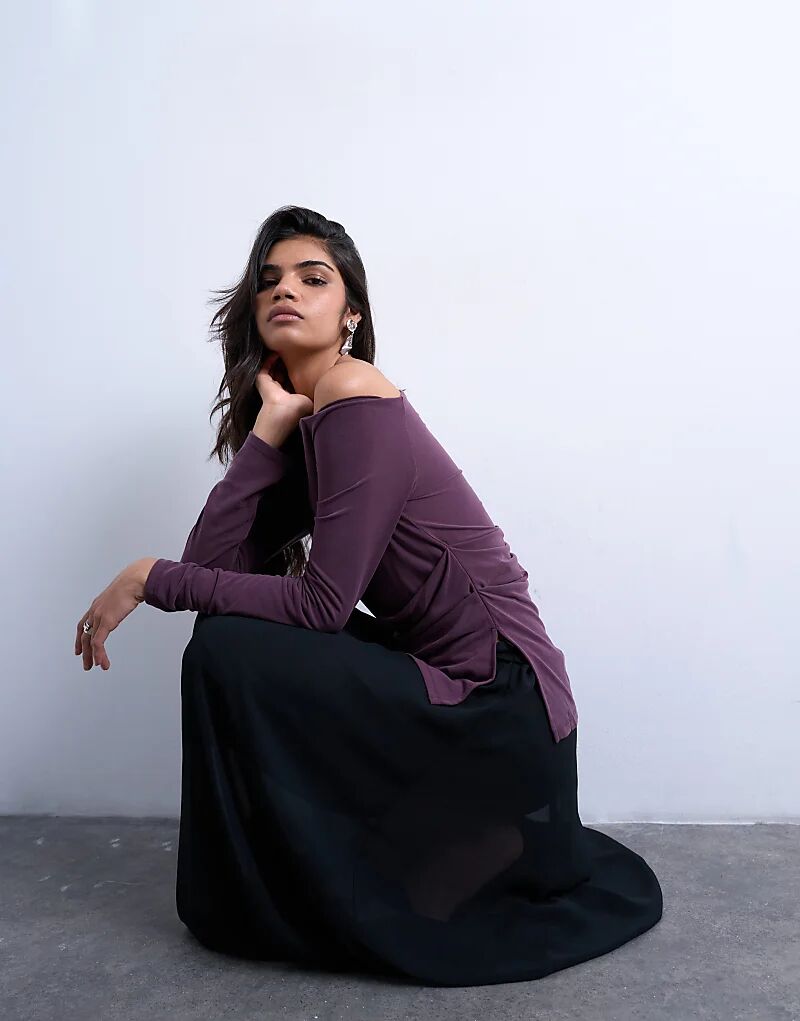 Лонгслив Topshop Cupro с открытыми плечами и длинными рукавами, сливового цвета
Лонгслив Topshop Cupro с открытыми плечами и длинными рукавами, сливового цвета