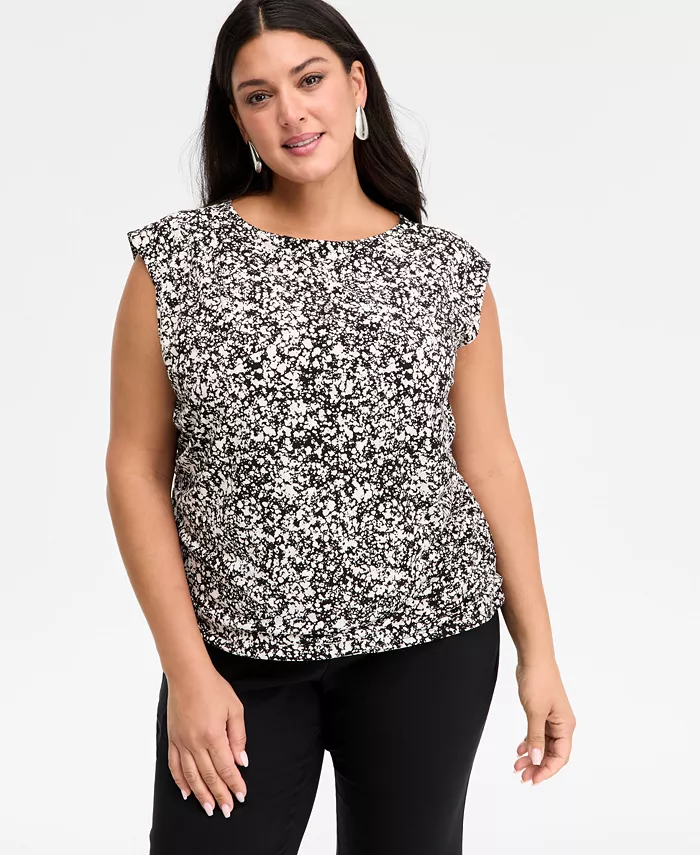 Топ размера плюс с принтом и вырезом-лодочкой, рукавами-крылышками I.N.C. International Concepts, черный
Топ размера плюс с принтом и вырезом-лодочкой, рукавами-крылышками I.N.C. International Concepts, черный