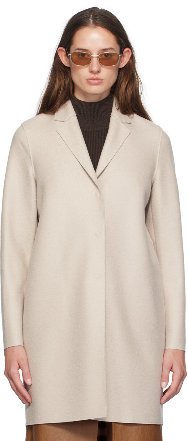 Пальто-кокон цвета «Off-White» Harris Wharf London
Пальто-кокон цвета «Off-White» Harris Wharf London