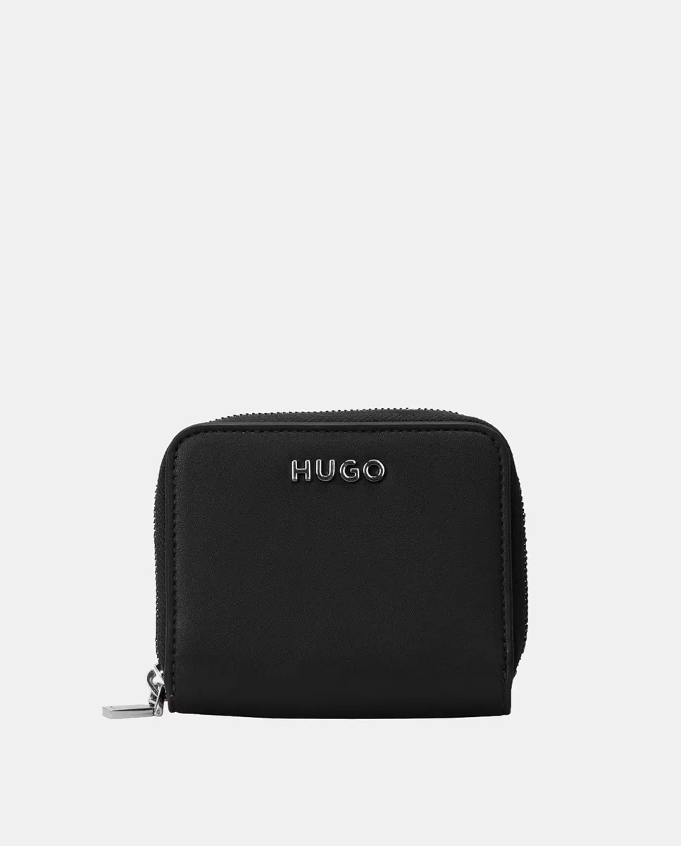 Кошелек с металлическим логотипом Hugo, черный
Кошелек с металлическим логотипом Hugo, черный