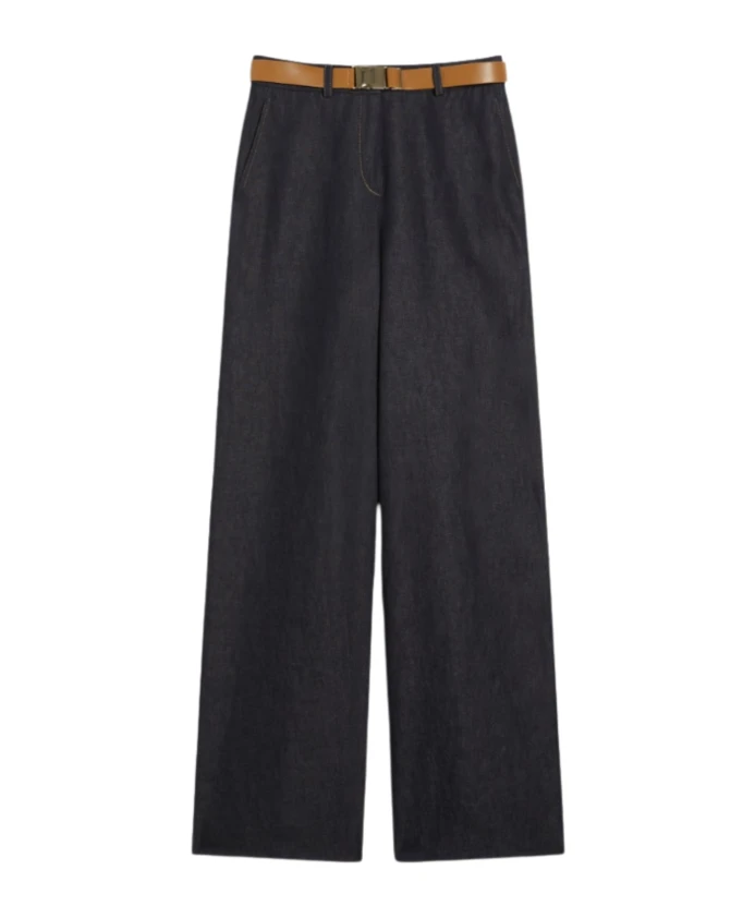 Синие брюки из хлопка и льна Max Mara Studio, синий
Синие брюки из хлопка и льна Max Mara Studio, синий