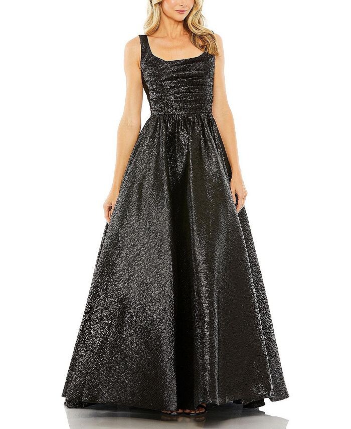 Mac Duggal Бальное платье с металлизированным лифом и плиссировкой, черный
Mac Duggal Бальное платье с металлизированным лифом и плиссировкой, черный