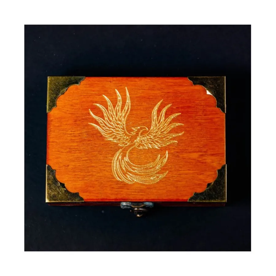 Деревянная коробка для игральных костей в стиле ретро - Феникс, Dice Boxes & Trays (Crystal Maggie)