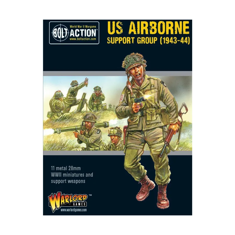 Группа воздушно-десантной поддержки (1943-44), Bolt Action - US Airborne (28mm)
Группа воздушно-десантной поддержки (1943-44), Bolt Action - US Airborne (28mm)