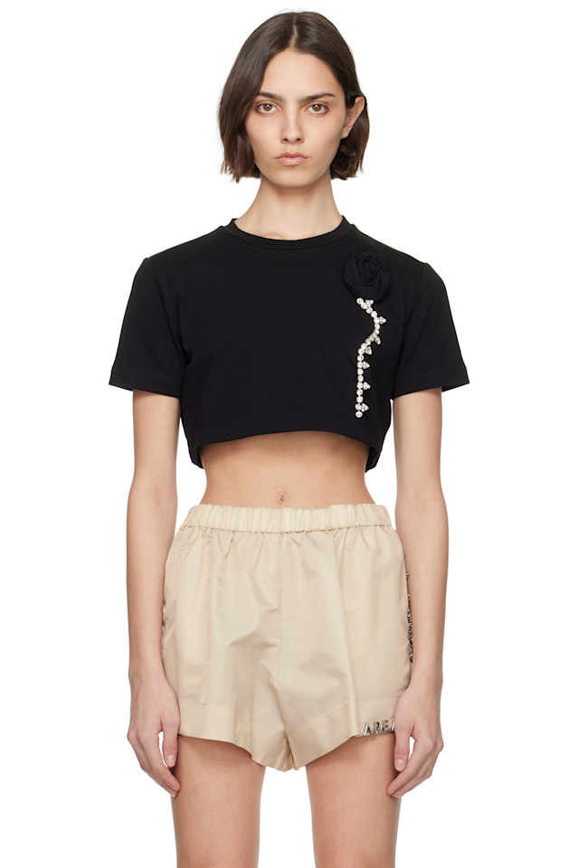 Кроп-топ с кристальной розеткой Area, черный
Кроп-топ с кристальной розеткой Area, черный