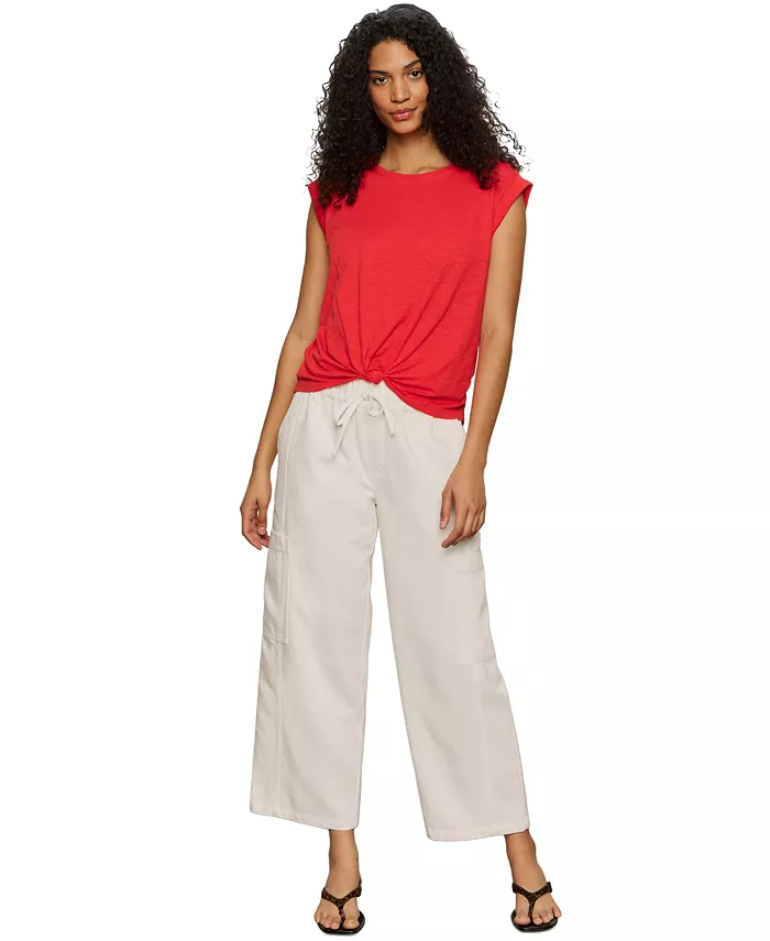 Женская футболка с узлом спереди и округлым вырезом Muscle Tee Sanctuary, красный
Женская футболка с узлом спереди и округлым вырезом Muscle Tee Sanctuary, красный