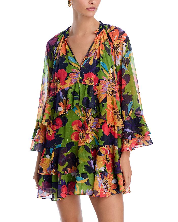 Мини-платье с цветочным принтом и оборками AQUA, мультиколор
Мини-платье с цветочным принтом и оборками AQUA, мультиколор