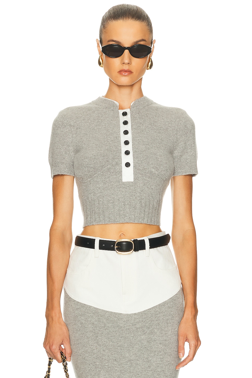 Short Sleeve Knit Топ Self-Portrait, Grey
Short Sleeve Knit Топ Self-Portrait, Grey