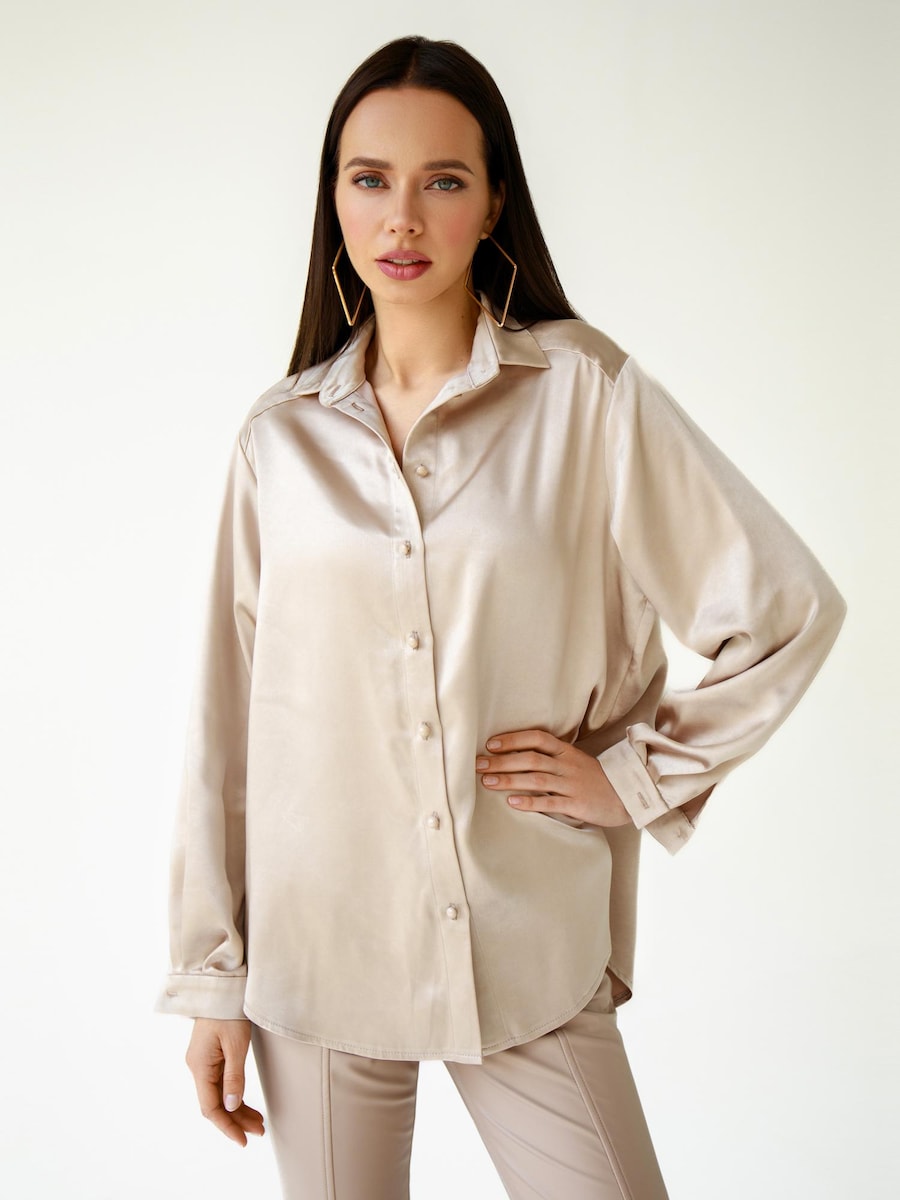 Рубашка оверсайз Anushka, бежевый
Рубашка оверсайз Anushka, бежевый