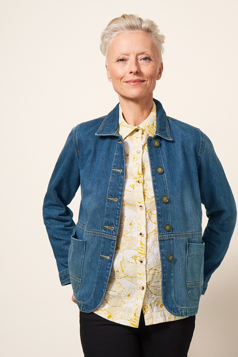 Синяя джинсовая куртка Carrie White Stuff, синий 
Синяя джинсовая куртка Carrie White Stuff, синий