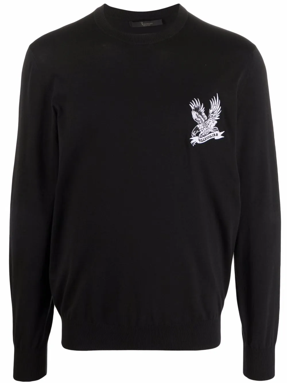 Свитер с вышивкой Billionaire, черный
Свитер с вышивкой Billionaire, черный