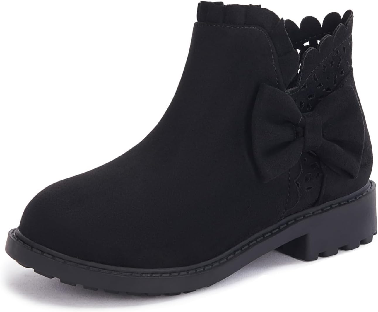 Ботильоны для девочек Coutgo с бантом, с рюшами и массивным каблуком, с классической боковой молнией, для малышей и старших детей, Black
Ботильоны для девочек Coutgo с бантом, с рюшами и массивным каблуком, с классической боковой молнией, для малышей и старших детей, Black
