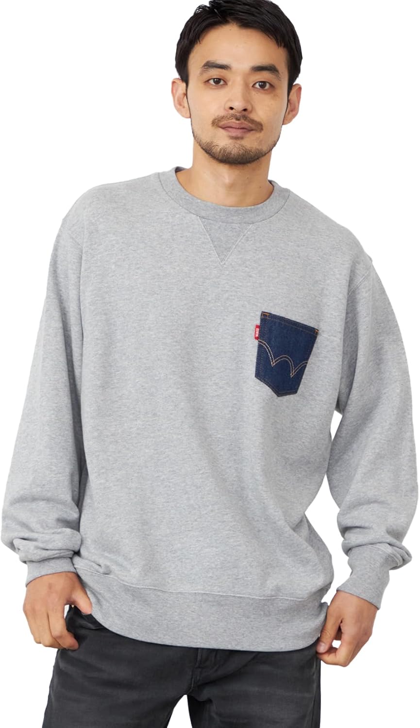 Мужская толстовка Edwin Tops с карманом и круглым вырезом из джинсовой ткани, серый
Мужская толстовка Edwin Tops с карманом и круглым вырезом из джинсовой ткани, серый