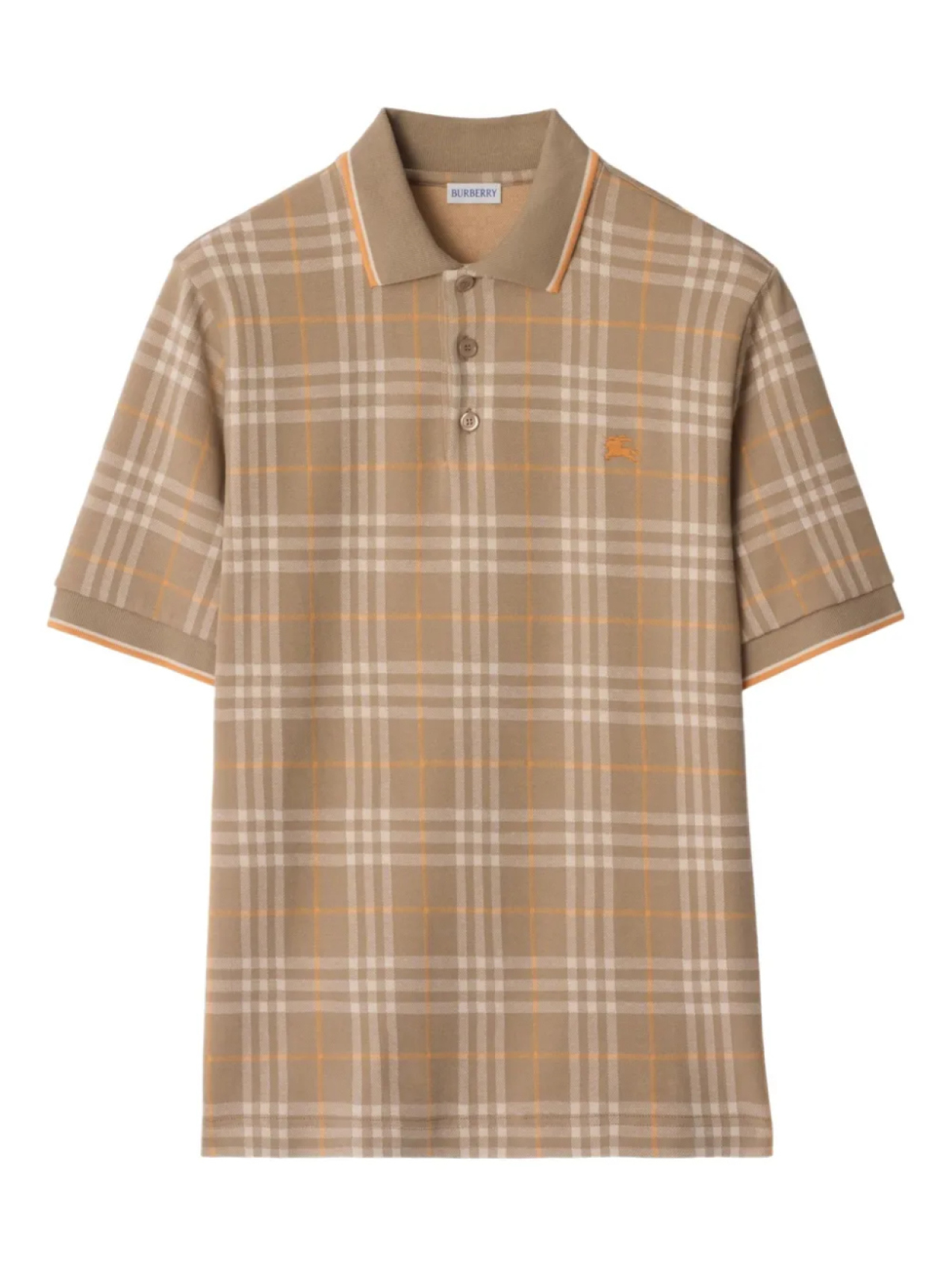 Рубашка поло из хлопка в клетку Burberry, нейтральный
Рубашка поло из хлопка в клетку Burberry, нейтральный
