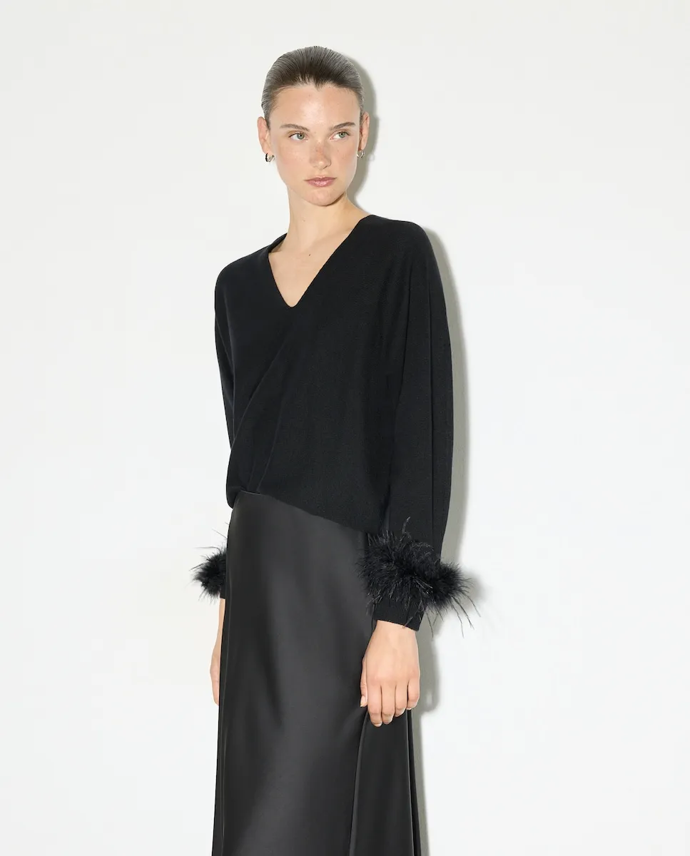 Женский джемпер с V-образным вырезом Woman El Corte Inglés, черный
Женский джемпер с V-образным вырезом Woman El Corte Inglés, черный