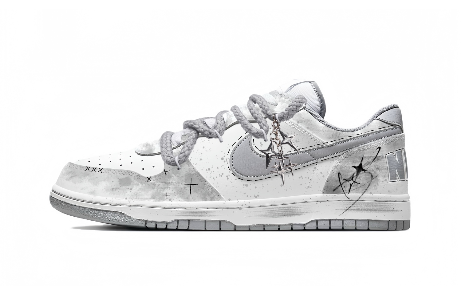 Nike Кроссовки Big Low top Skateboard Shoes мужские бело-серые
Nike Кроссовки Big Low top Skateboard Shoes мужские бело-серые