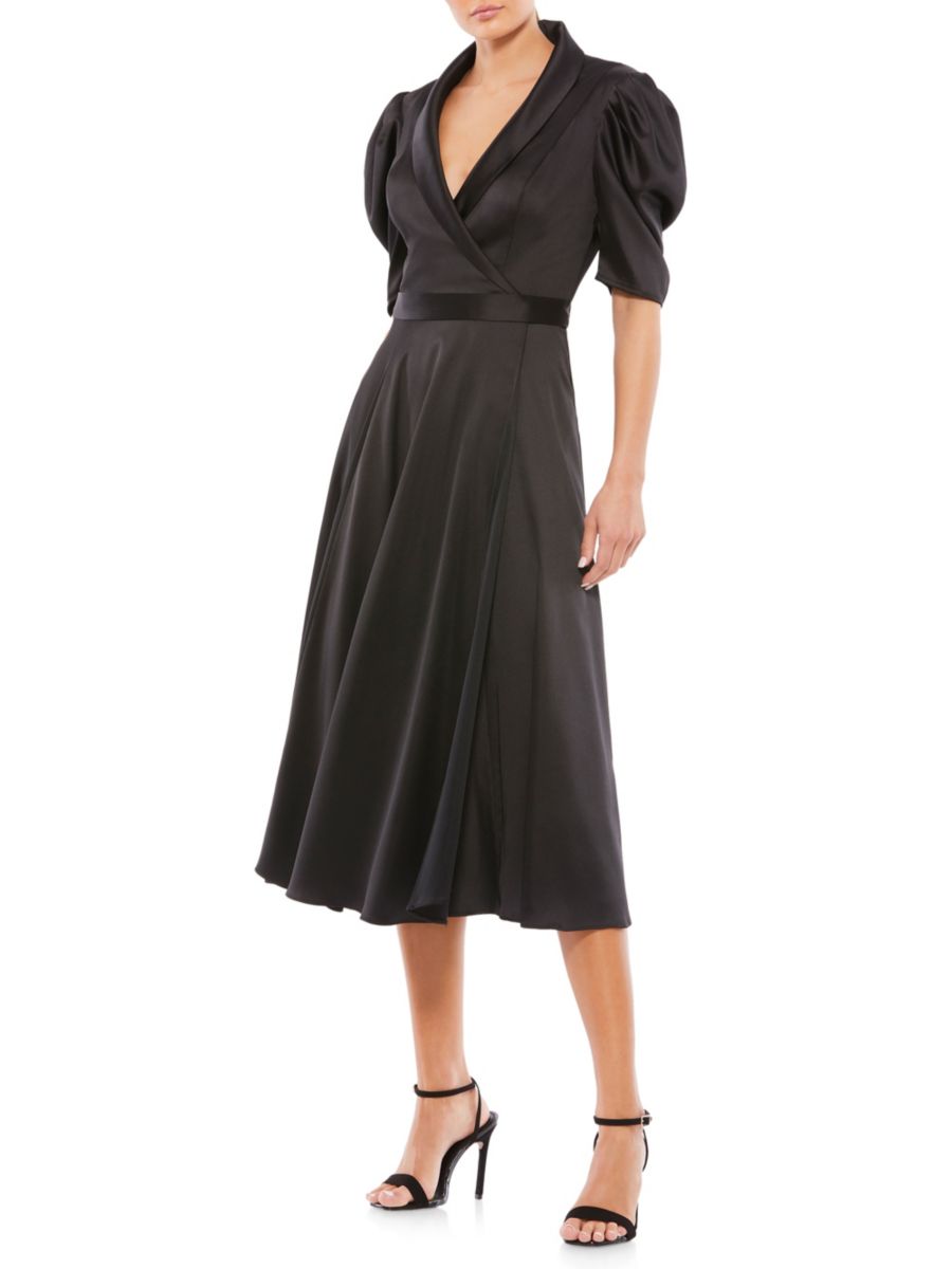 Атласное платье длиной до колена с рукавами-фонариками Mac Duggal, черный
Атласное платье длиной до колена с рукавами-фонариками Mac Duggal, черный