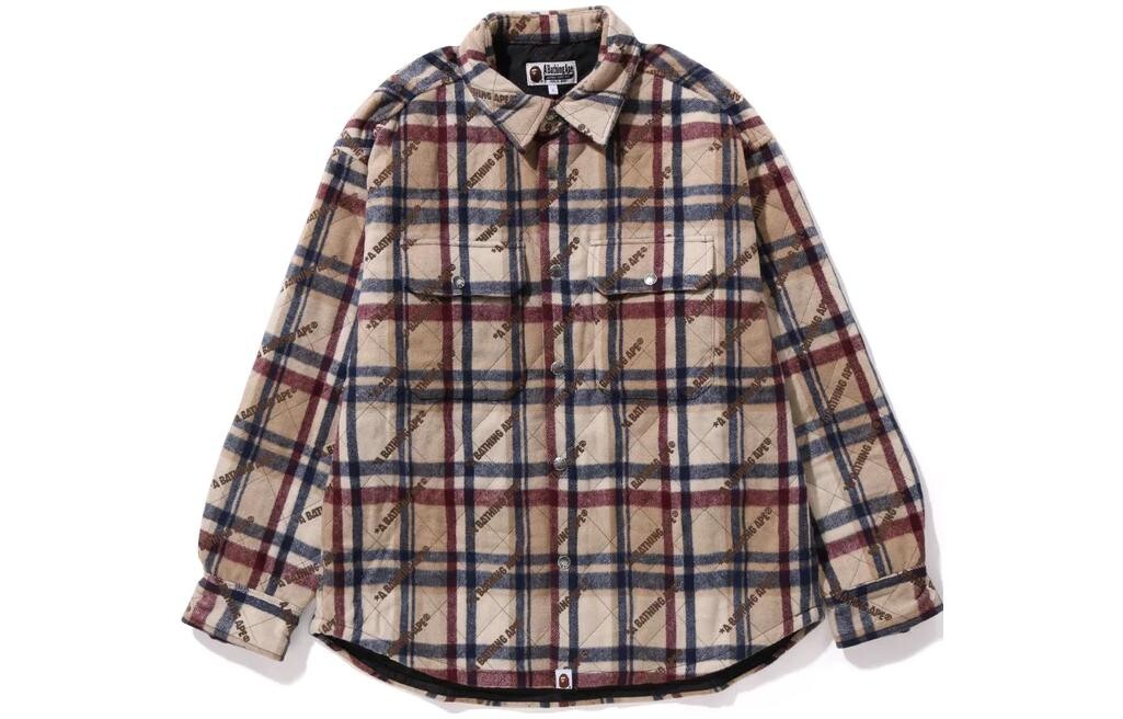 Утепленная фланелевая куртка-рубашка с логотипом BAPE в клетку A Bathing Ape, коричневый
Утепленная фланелевая куртка-рубашка с логотипом BAPE в клетку A Bathing Ape, коричневый