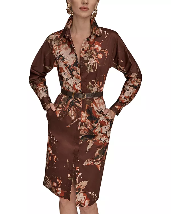 Платье-Рубашка с поясом Donna Karan, красный
Платье-Рубашка с поясом Donna Karan, красный