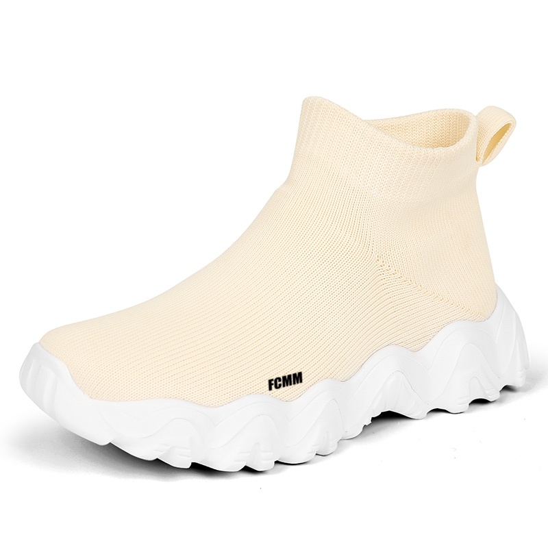 Износостойкие дышащие повседневные кроссовки средней высоты для детей FCMM, бежевый 
Износостойкие дышащие повседневные кроссовки средней высоты для детей FCMM, бежевый