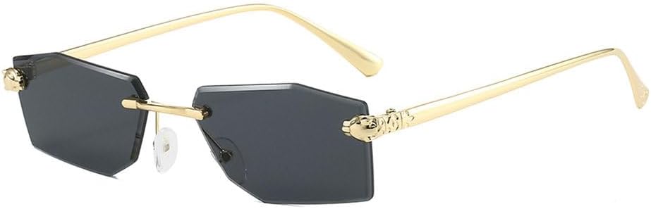 Мужские солнцезащитные очки без оправы из сплава, женские солнцезащитные очки без оправы с градиентным переходом, модные ретро-очки с многоугольным оправой MTZJH, Golden Black
Мужские солнцезащитные очки без оправы из сплава, женские солнцезащитные очки без оправы с градиентным переходом, модные ретро-очки с многоугольным оправой MTZJH, Golden Black