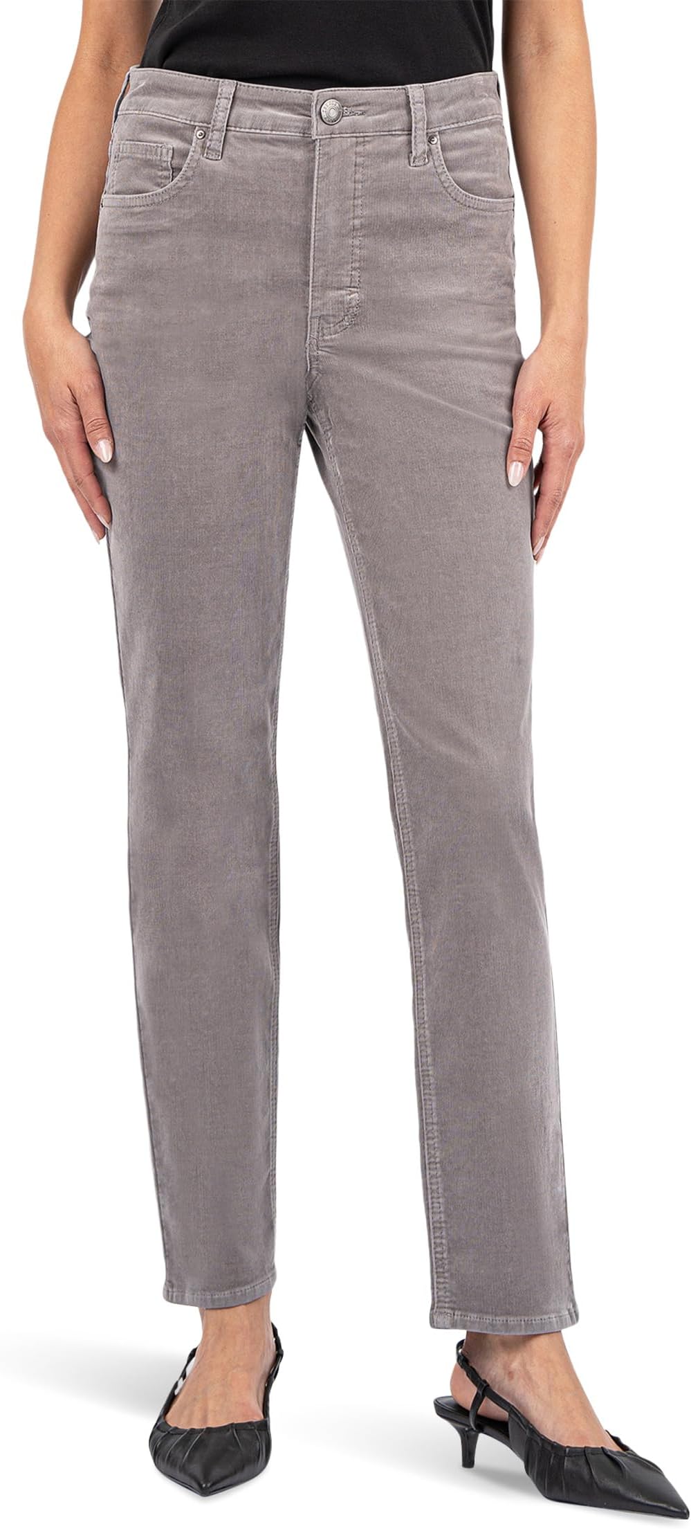 Брюки KUT from the Kloth Rachael High Rise Fab Ab Mom Regular Hem-Long, цвет Concrete 
Брюки KUT from the Kloth Rachael High Rise Fab Ab Mom Regular Hem-Long, цвет Concrete