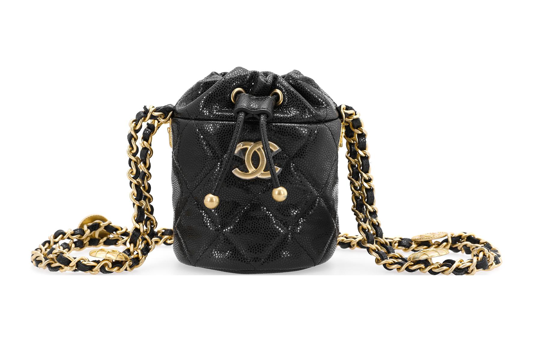 CHANEL 22A Ранняя осень Зерно Тисненая кожаная ведерка через плечо миниатюрная женская, Black
CHANEL 22A Ранняя осень Зерно Тисненая кожаная ведерка через плечо миниатюрная женская, Black