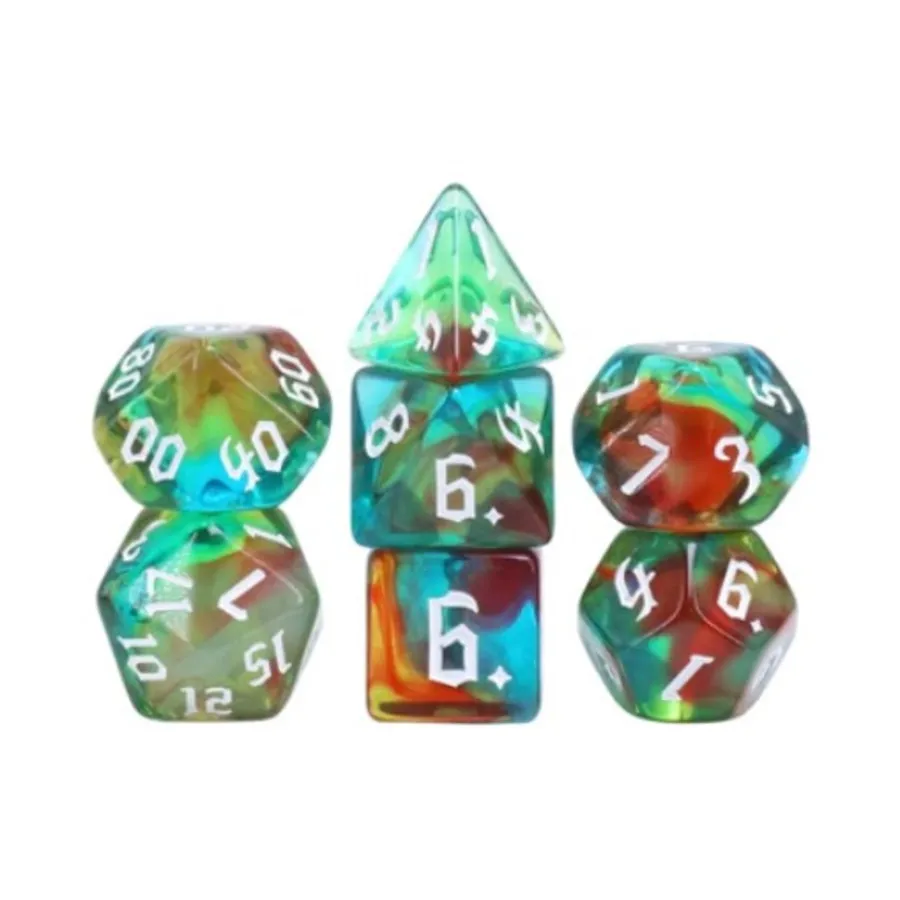Набор Poly — Эльфы ветра с белым (7), Dice Sets - Resin/Acrylic - Rainbow & Multi-Colored (Foam Brain Games)
Набор Poly — Эльфы ветра с белым (7), Dice Sets - Resin/Acrylic - Rainbow & Multi-Colored (Foam Brain Games)