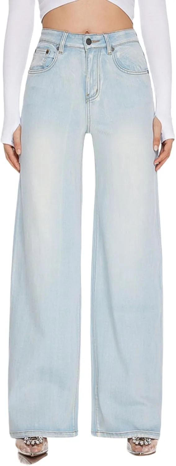 BlueMoment джинсы женские High Waisted Wide Leg Stretchy Baggy с Raw Hem
BlueMoment джинсы женские High Waisted Wide Leg Stretchy Baggy с Raw Hem