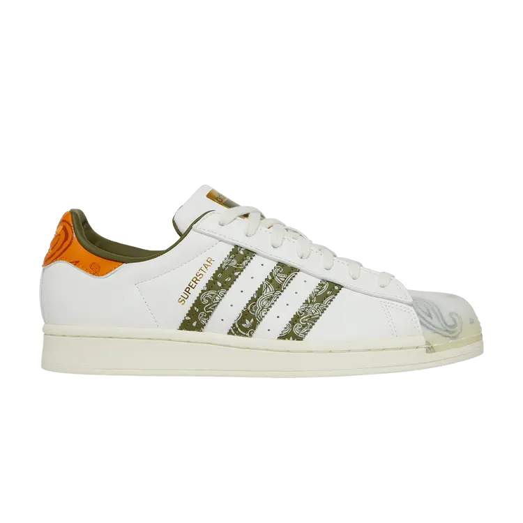 Кроссовки adidas Superstar 'Bandana - Off White Focus Orange', белый 
Кроссовки adidas Superstar 'Bandana - Off White Focus Orange', белый