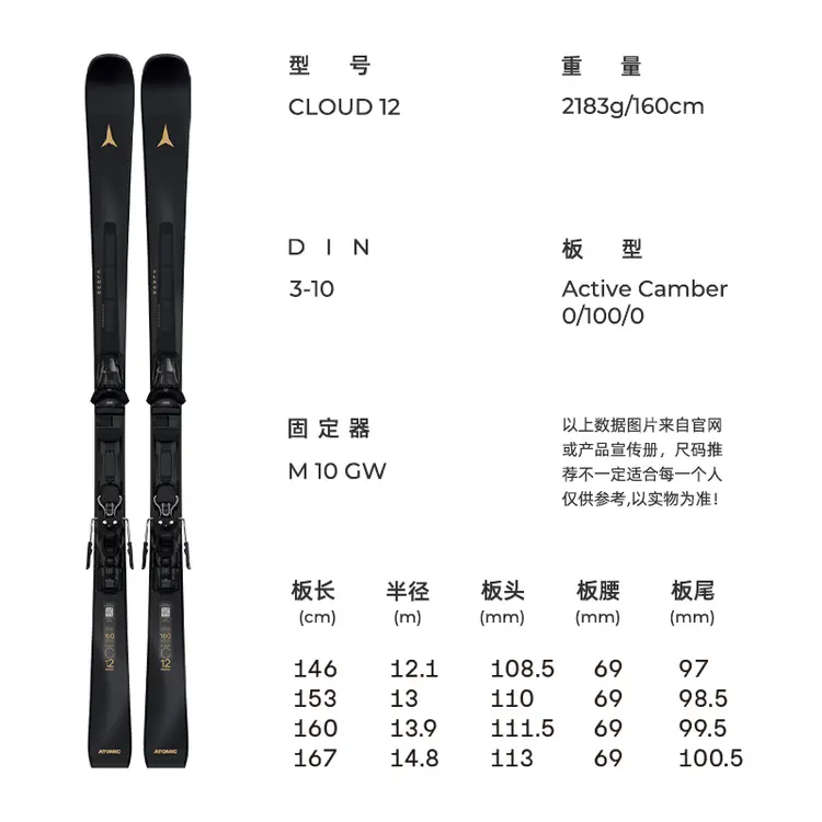 Atomic Лыжи New CLOUD Series Ski Board, Женское двойное лыжное снаряжение, 2526 CLOUD C12, 160 см
Atomic Лыжи New CLOUD Series Ski Board, Женское двойное лыжное снаряжение, 2526 CLOUD C12, 160 см