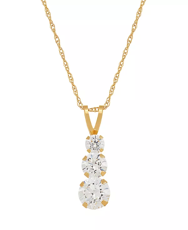 Ожерелье с тремя подвесками из кубического циркония из 14-каратного желтого золота Macy'S, gold
Ожерелье с тремя подвесками из кубического циркония из 14-каратного желтого золота Macy'S, gold