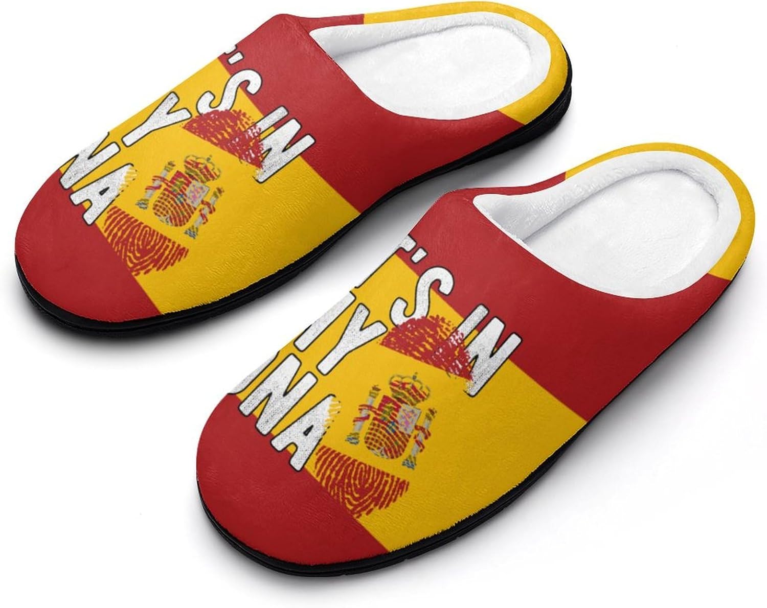 Испанский флаг, испанские хлопковые тапочки для дома, женские и мужские, сохраняющие тепло, противоскользящие, зимние, с меховой подкладкой Csqdfbhd, черный
Испанский флаг, испанские хлопковые тапочки для дома, женские и мужские, сохраняющие тепло, противоскользящие, зимние, с меховой подкладкой Csqdfbhd, черный