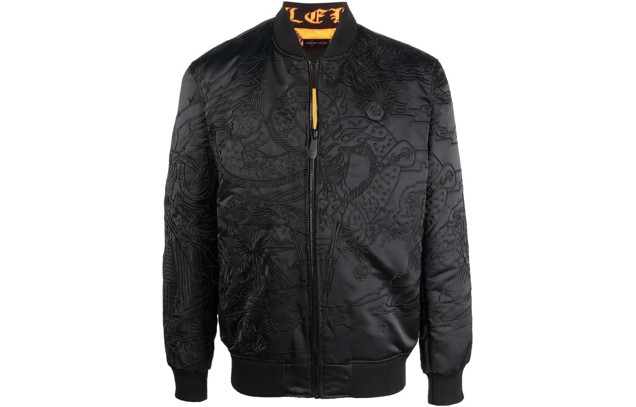 PHILIPP PLEIN Вышитая бомбер куртка с татуировкой, Black 
PHILIPP PLEIN Вышитая бомбер куртка с татуировкой, Black