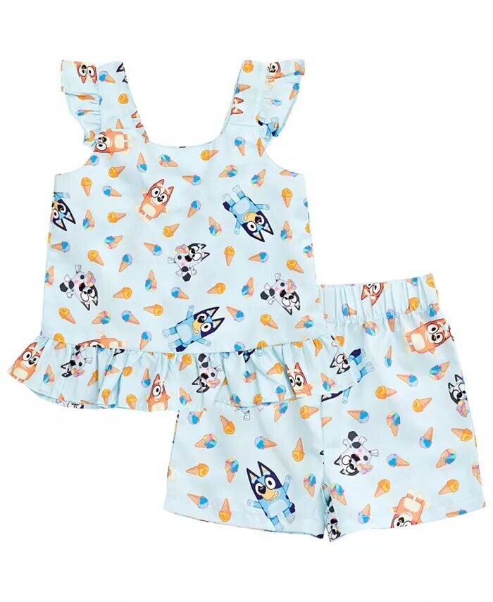 Одинаковый семейный комплект из майки и шорт для маленьких девочек (2T–10–12 лет) Bluey, синий
Одинаковый семейный комплект из майки и шорт для маленьких девочек (2T–10–12 лет) Bluey, синий