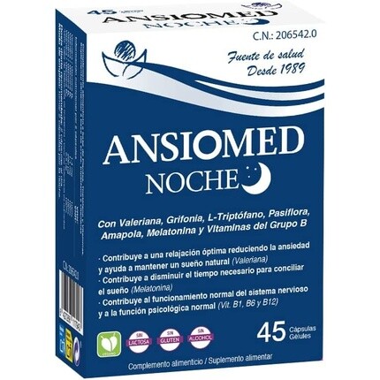Ansiomed Nuit средство для релаксации и глубокого сна, 45 капсул, Bioserum
Ansiomed Nuit средство для релаксации и глубокого сна, 45 капсул, Bioserum