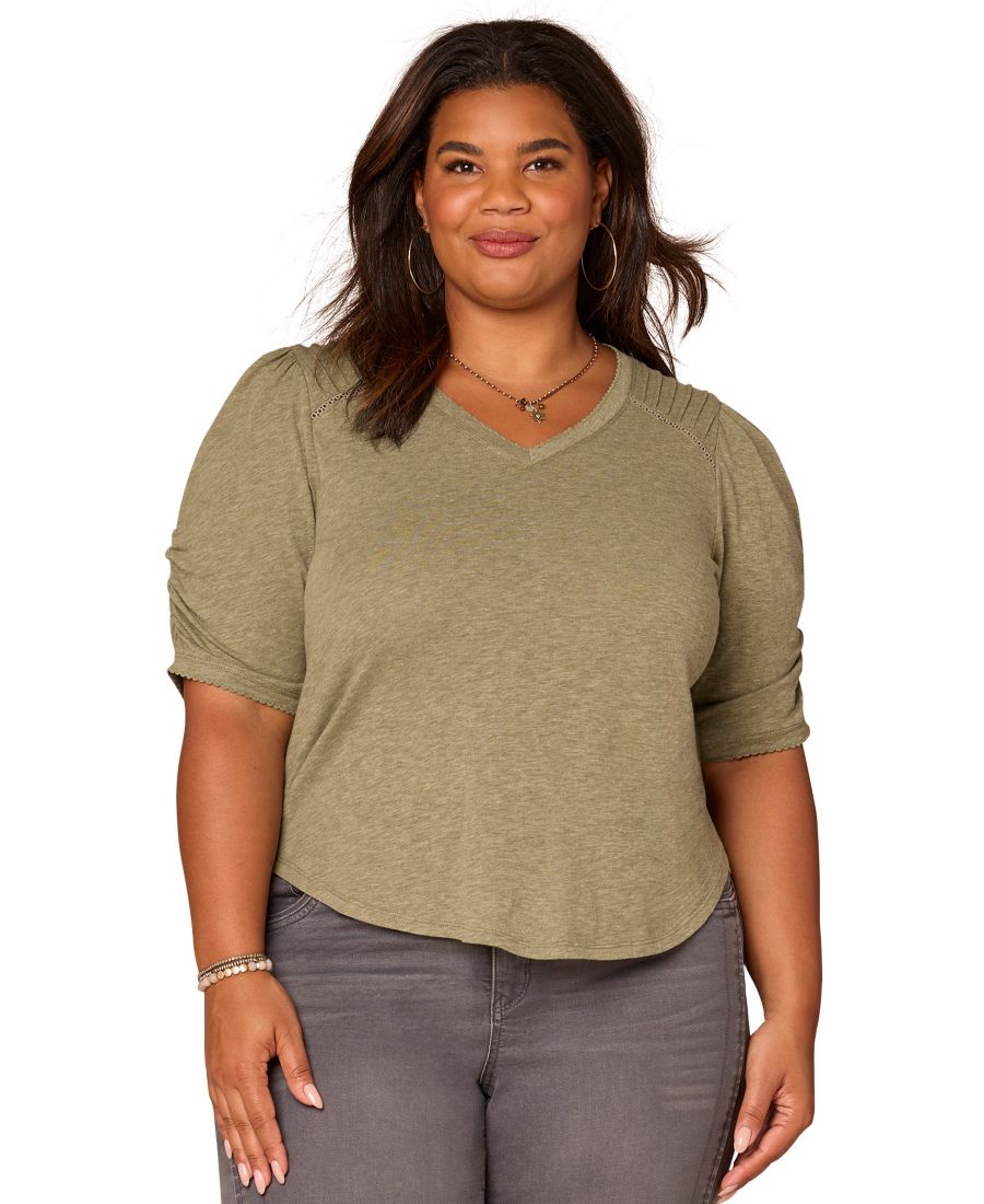 Топ большого размера с пышными рукавами и V-образным вырезом Democracy, Heather Or
Топ большого размера с пышными рукавами и V-образным вырезом Democracy, Heather Or