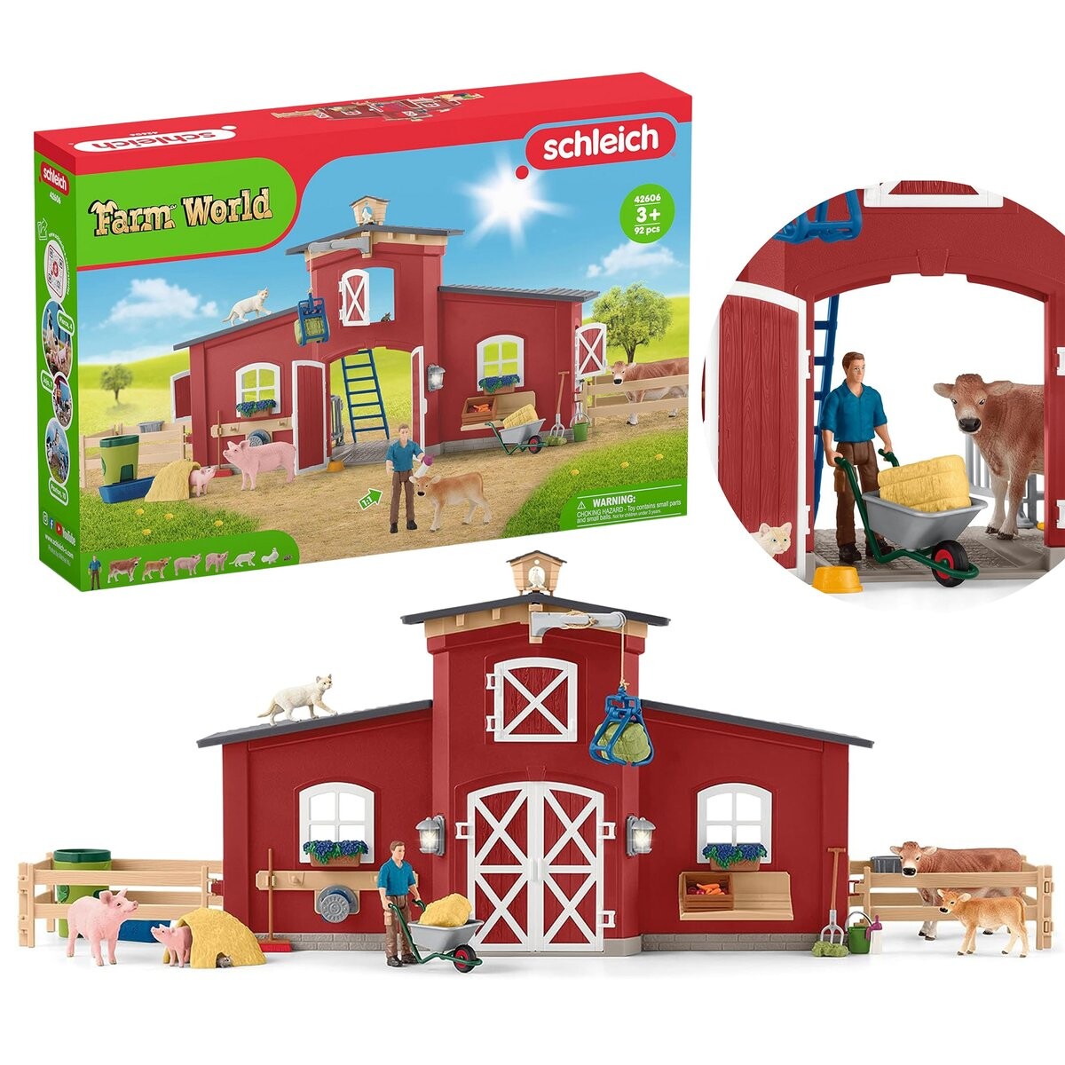 SLH42606 Schleich Farm World - Большой сарай с животными и аксессуарами, набор из 3+ фигурок
SLH42606 Schleich Farm World - Большой сарай с животными и аксессуарами, набор из 3+ фигурок