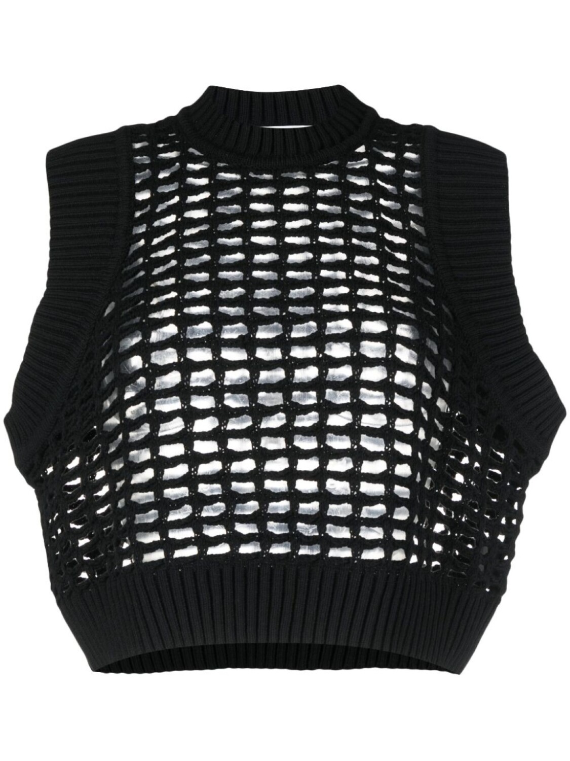 Nude трикотажный топ с круглым вырезом, черный
Nude трикотажный топ с круглым вырезом, черный